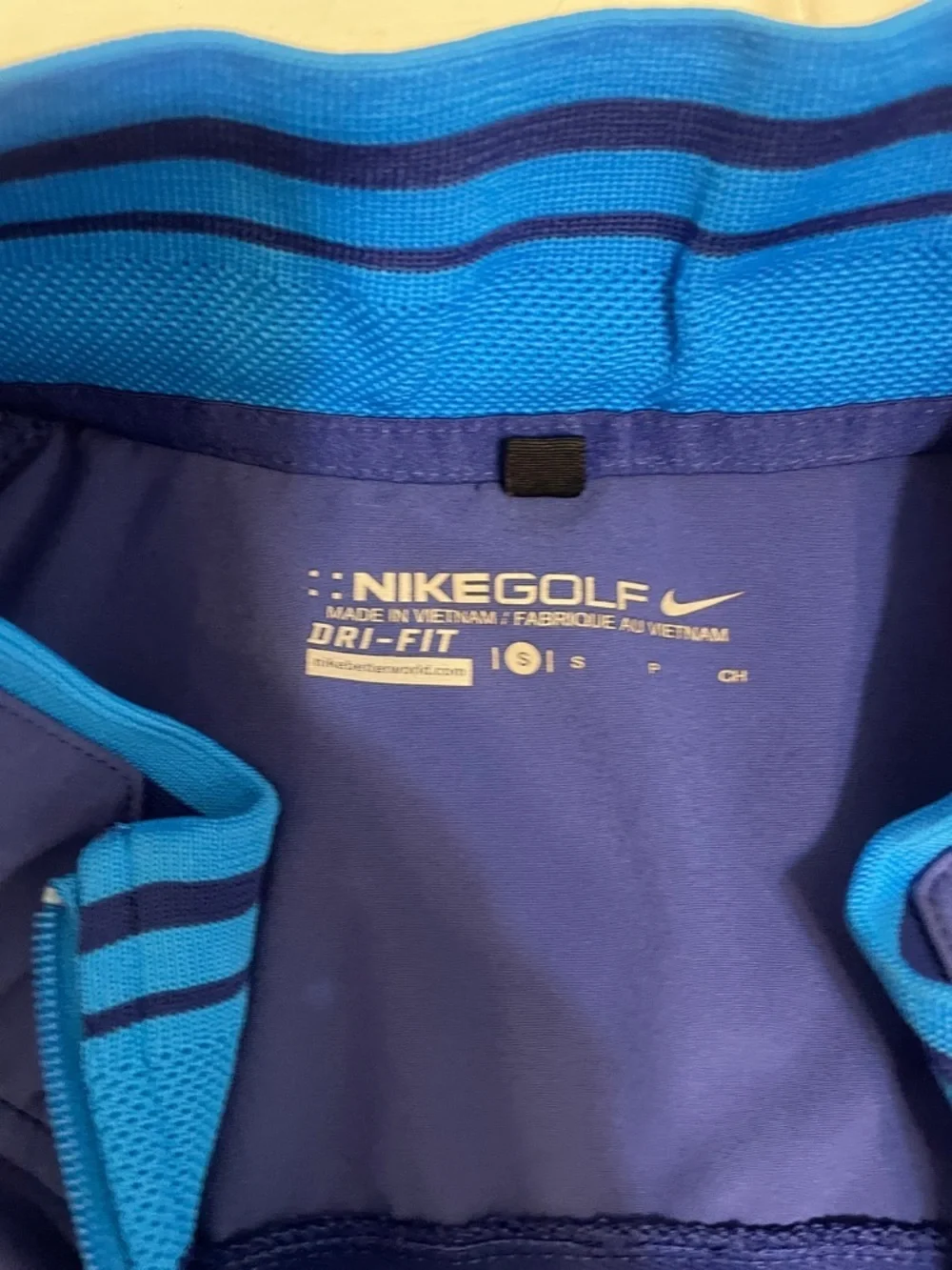 Nike Royal and Light Blue Quarter-Zip Pullover